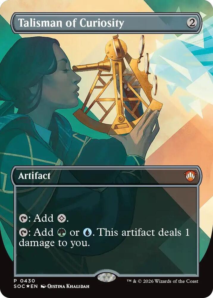 Talisman of Curiosity 430 (Commander: Secrets of Strixhaven) - Borderless Foil