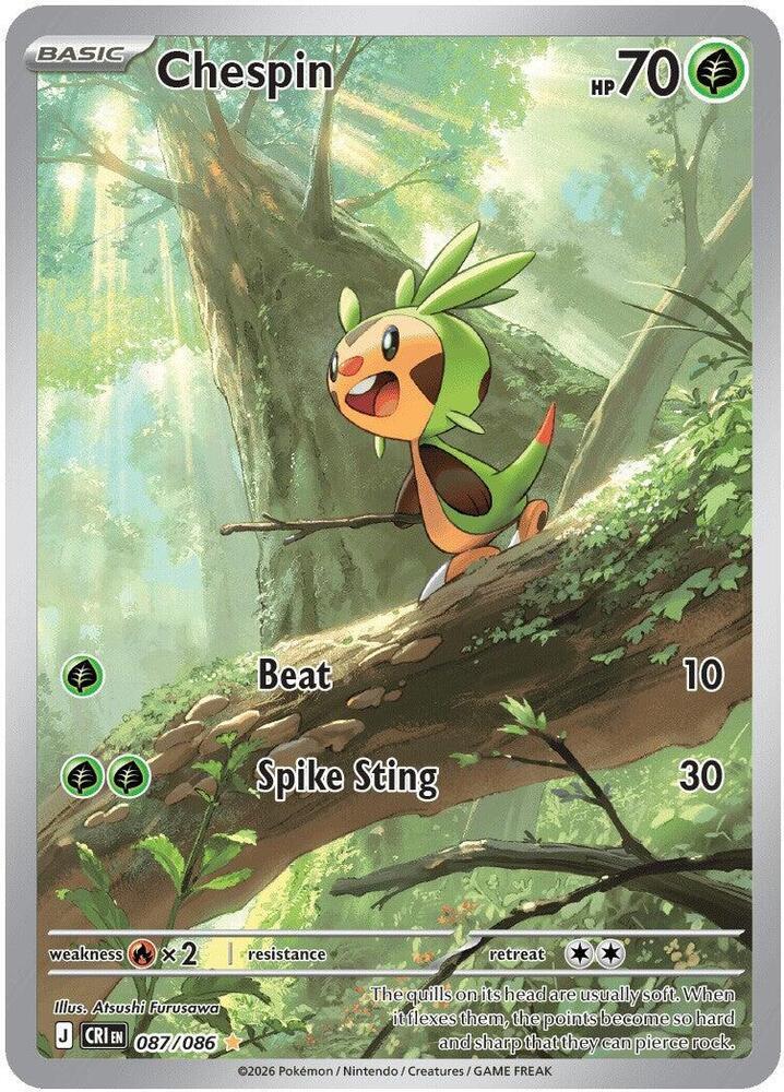Chespin 087/086 (ME04: Chaos Rising) - Holofoil