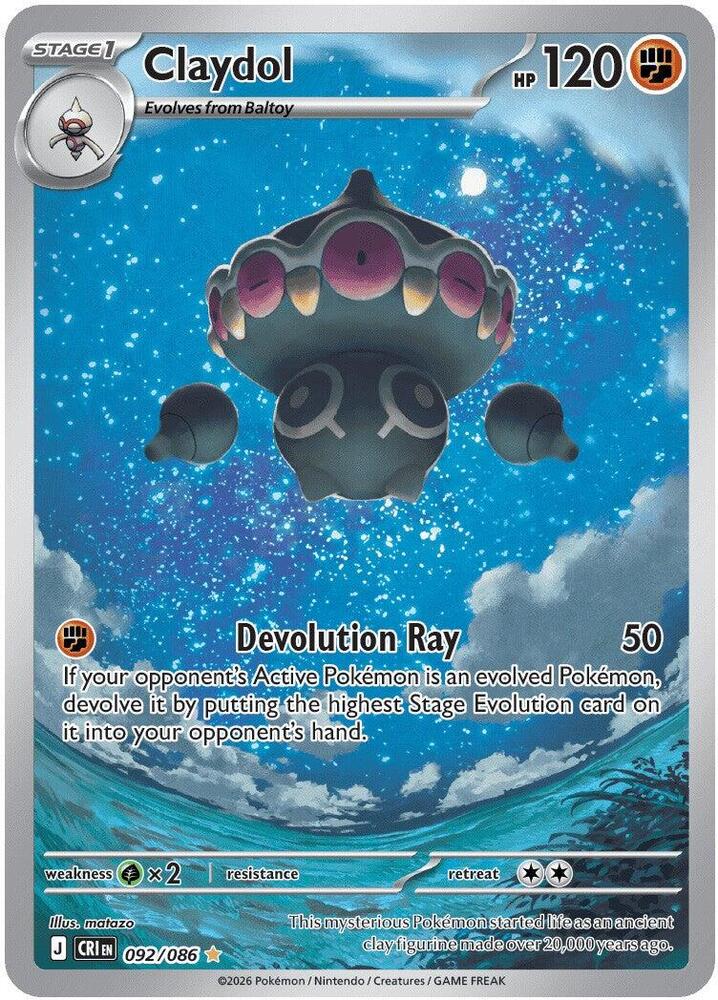 Claydol 092/086 (ME04: Chaos Rising) - Holofoil