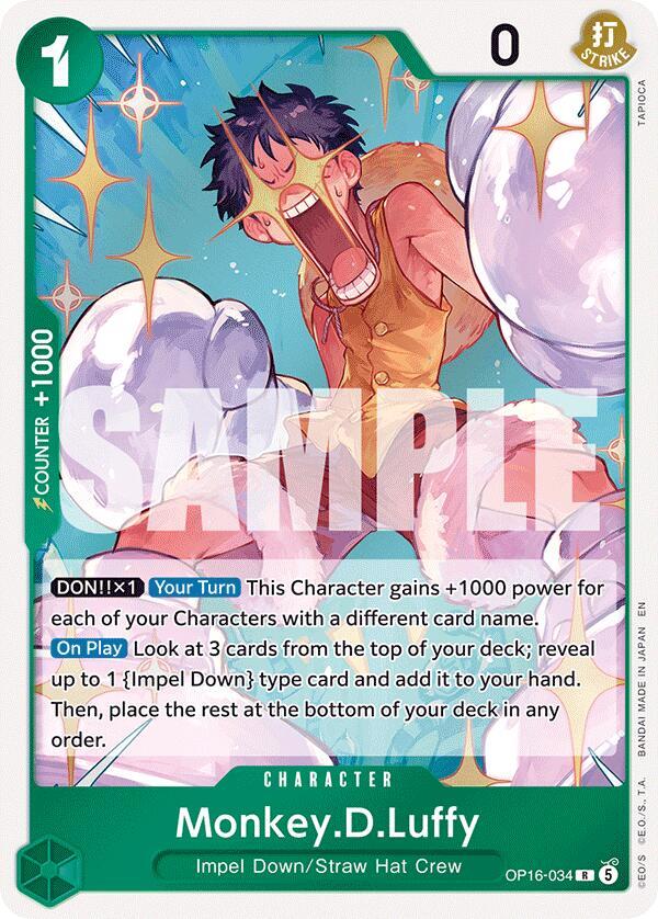 Monkey.D.Luffy OP16-034 (The Time of Battle) - Foil