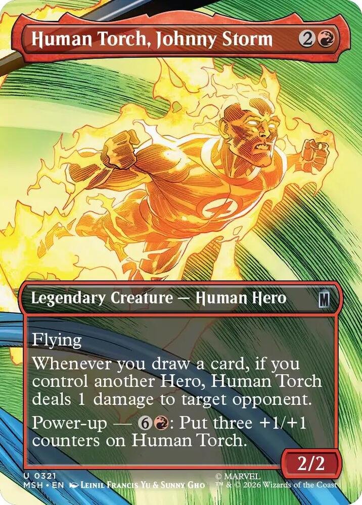 Human Torch, Johnny Storm 321 (Marvel Super Heroes) - Borderless