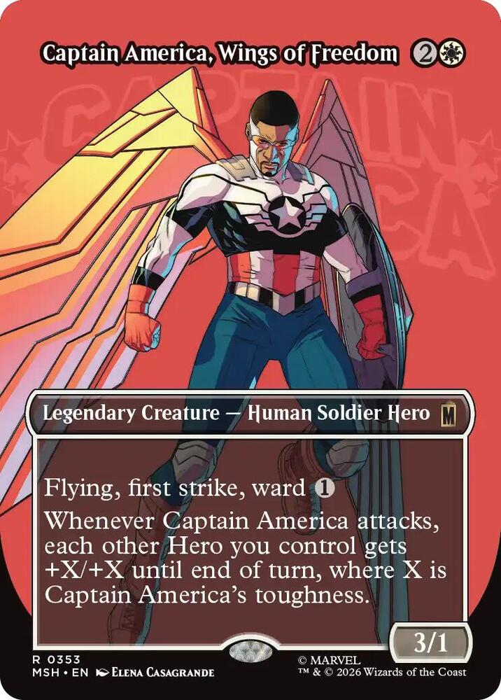 Captain America, Wings of Freedom 353 (Marvel Super Heroes) - Borderless Foil