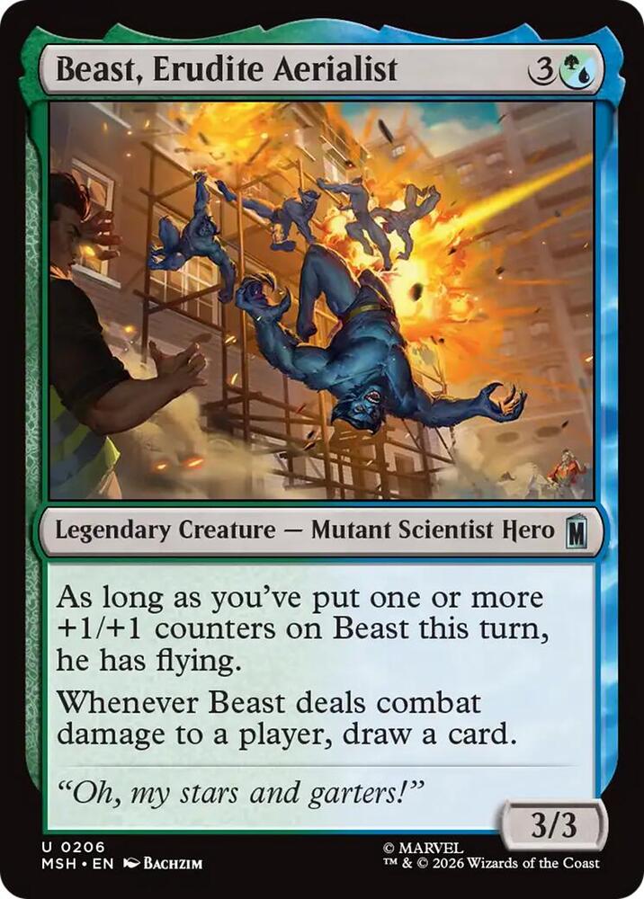 Beast, Erudite Aerialist 206 (Marvel Super Heroes)