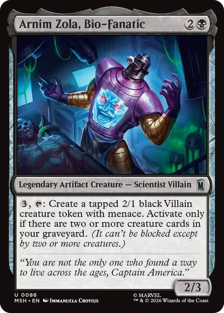 Arnim Zola, Bio-Fanatic 86 (Marvel Super Heroes)
