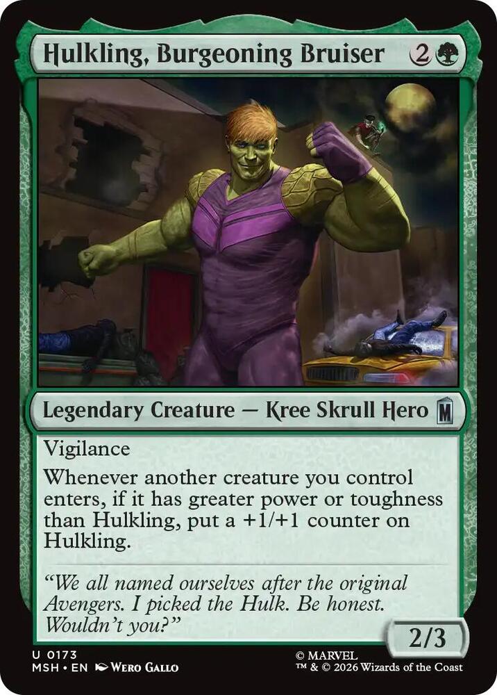 Hulkling, Burgeoning Bruiser 173 (Marvel Super Heroes)