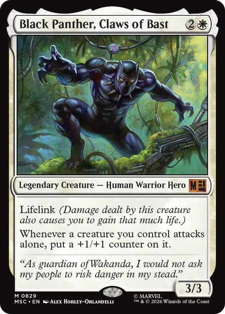Black Panther, Claws of Bast 829 (Commander: Marvel Super Heroes)