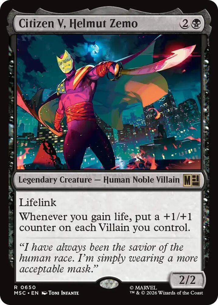 Citizen V, Helmut Zemo 650 (Commander: Marvel Super Heroes) - Foil