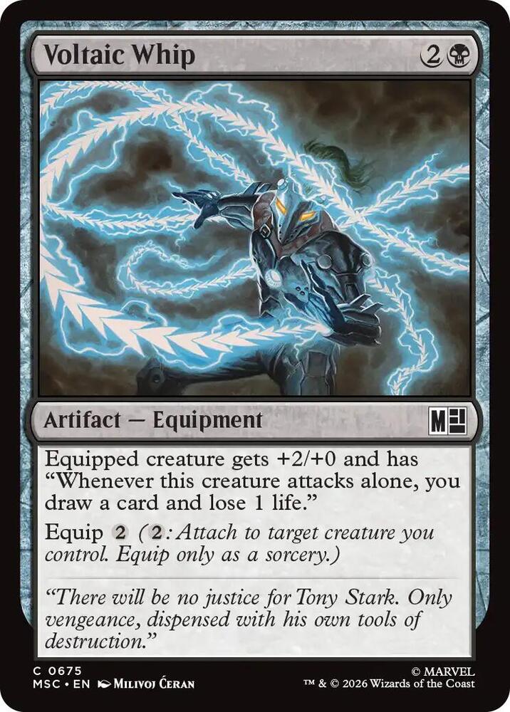 Voltaic Whip 675 (Commander: Marvel Super Heroes) - Foil