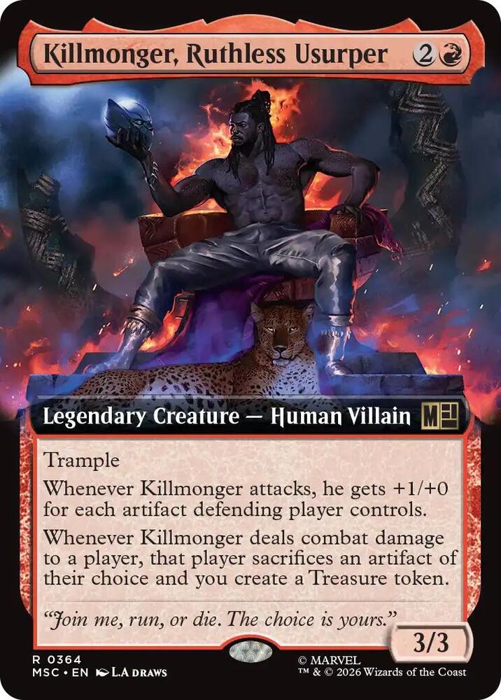 Killmonger Ruthless Usurper Extended Art 364 (Commander: Marvel Super Heroes) - Extended Art
