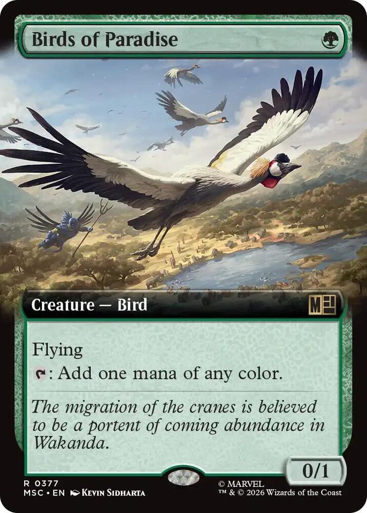 Birds of Paradise Extended Art 377 (Commander: Marvel Super Heroes) - Extended Art