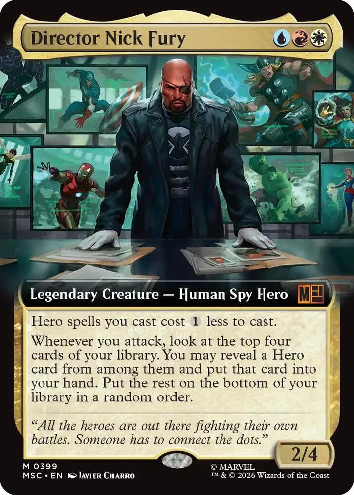 Director Nick Fury Extended Art 399 (Commander: Marvel Super Heroes) - Extended Art