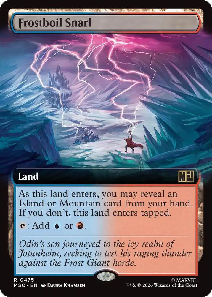 Frostboil Snarl Extended Art 475 (Commander: Marvel Super Heroes) - Extended Art