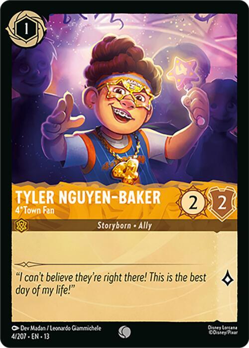 Tyler Nguye- Baker, 4*Town Fan 4/207 (Attack of the Vine!) - Cold Foil