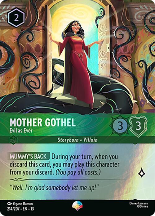Mother Gothel, Evil as Ever 214/207 (Attack of the Vine!) - Holofoil