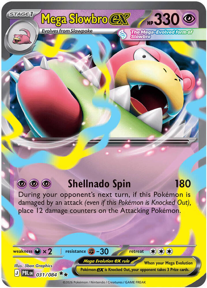 Mega Slowbro ex 031/084 (ME05: Pitch Black) - Holofoil