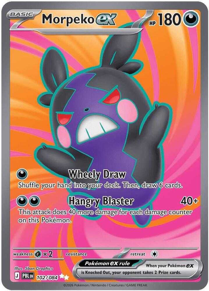 Morpeko ex 102/084 (ME05: Pitch Black) - Holofoil