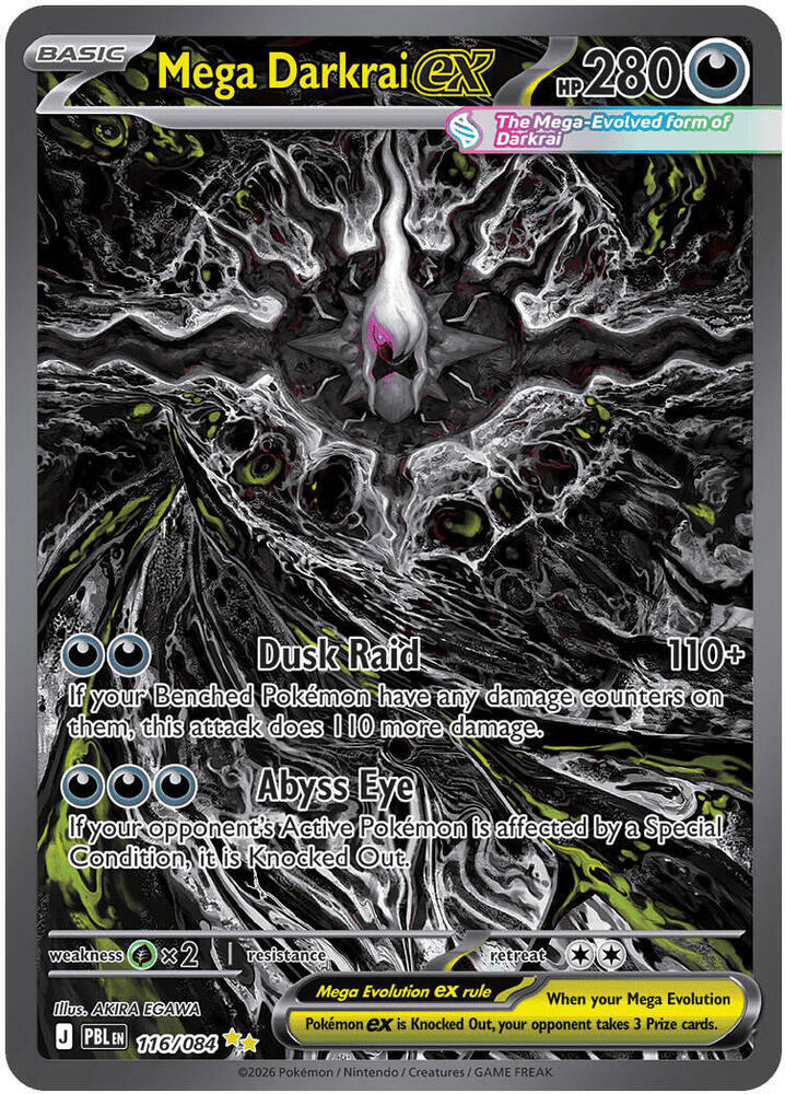 Mega Darkrai ex 116/084 (ME05: Pitch Black) - Holofoil