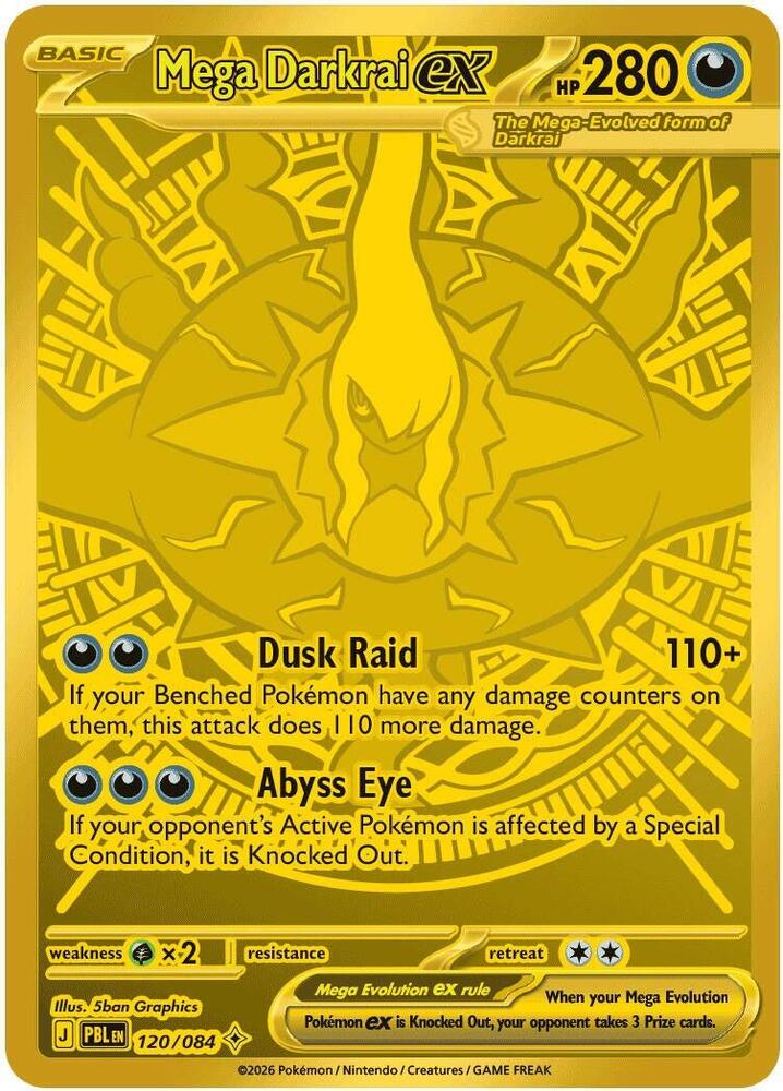 Mega Darkrai ex 120/084 (ME05: Pitch Black) - Holofoil