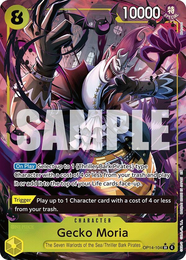 Gecko Moria OP14-104 (The Azure Sea's Seven) - Alternate Art Foil