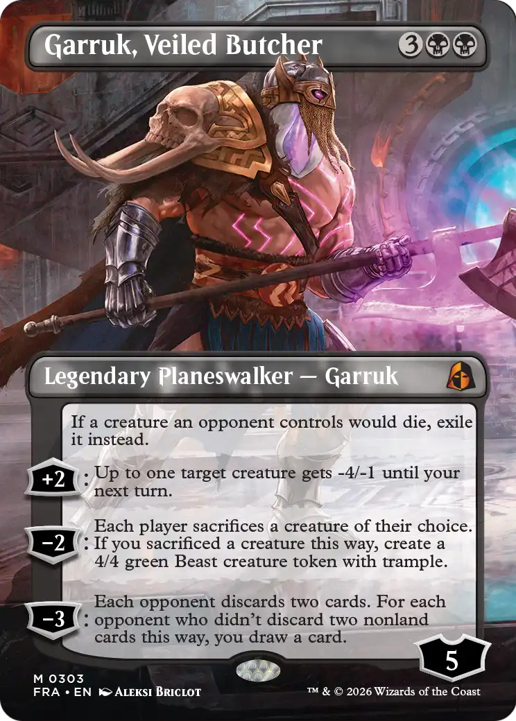 Garruk, Veiled Butcher 303 (Reality Fracture) - Borderless