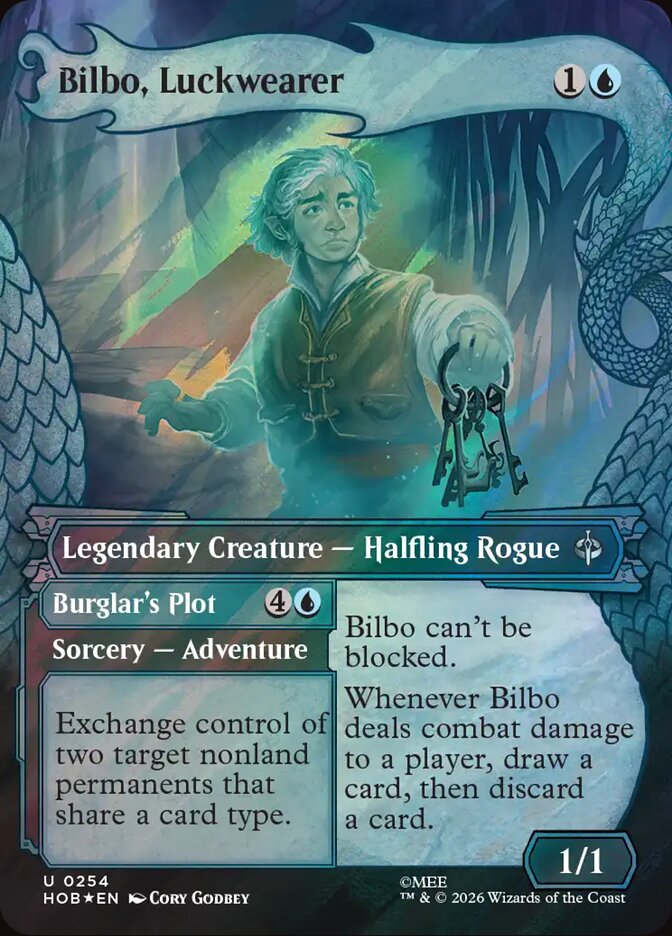 Bilbo, Luckwearer // Burglar's Plot 254 (The Hobbit) - Showcase Surge Foil