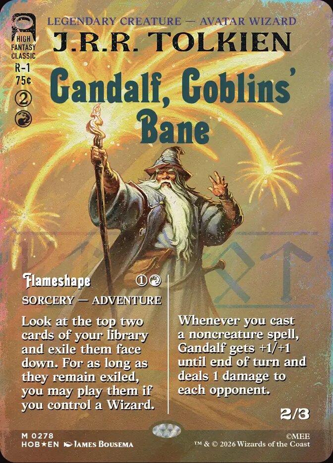 Gandalf, Goblins' Bane // Flameshape 278 (The Hobbit) - Borderless Surge Foil