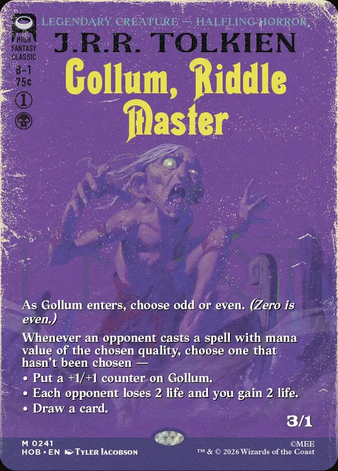Gollum, Riddle Master 241 (The Hobbit) - Borderless Foil
