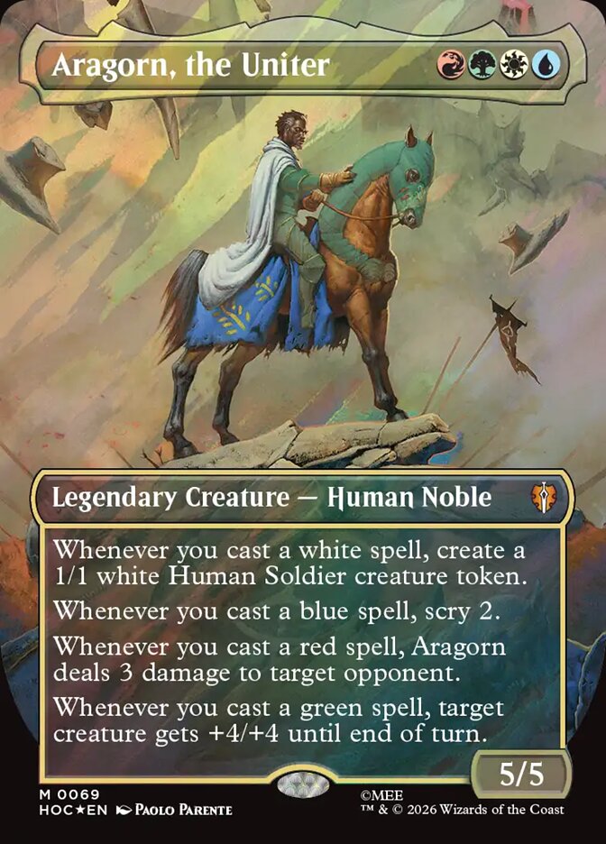 Aragorn, the Uniter 69 (The Hobbit: Eternal-Legal) - Borderless Surge Foil