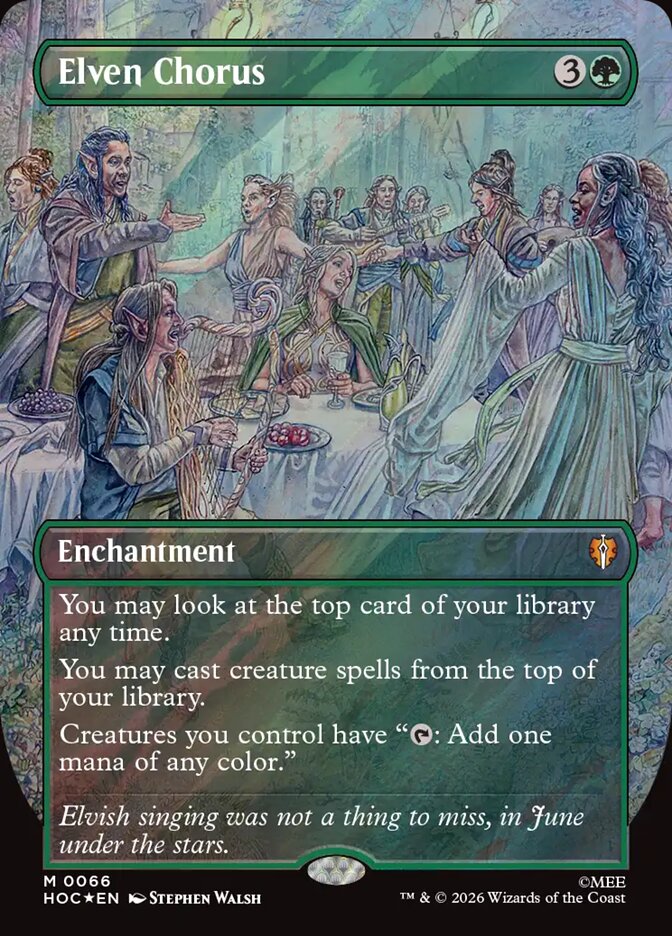 Elven Chorus 66 (The Hobbit: Eternal-Legal) - Borderless Surge Foil