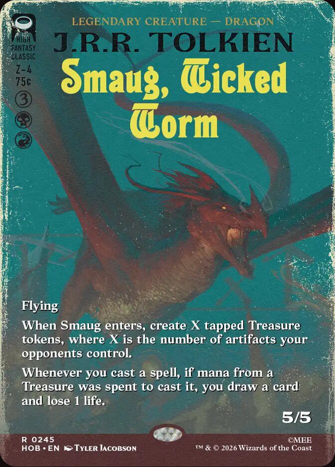 Smaug, Wicked Worm 245 (The Hobbit) - Borderless Foil
