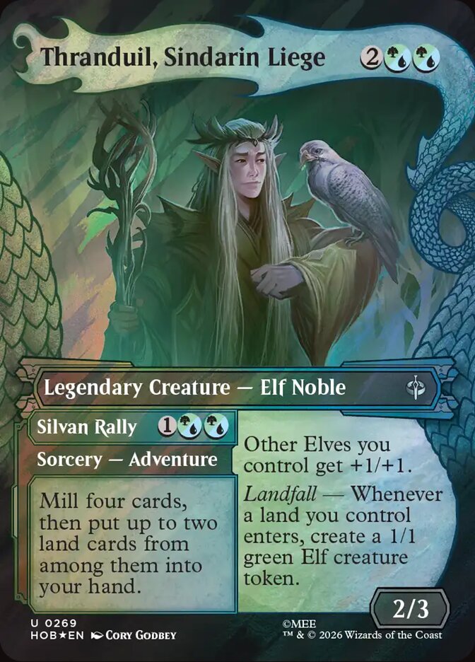 Thranduil, Sindarin Liege // Silvan Rally 269 (The Hobbit) - Showcase Surge Foil