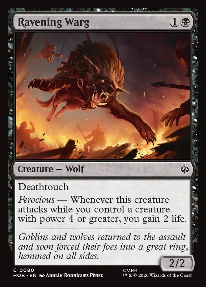 Ravening Warg 80 (The Hobbit) - Foil