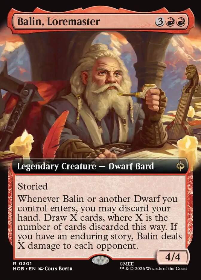 Balin, Loremaster 301 (The Hobbit) - Extended Art Foil