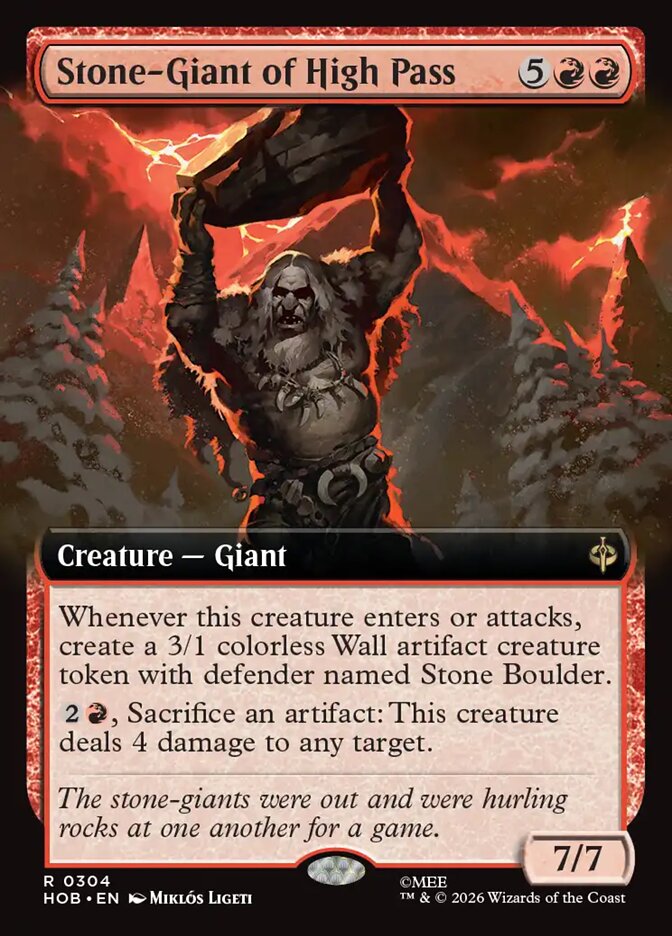 Stone-Giant of High Pass 304 (The Hobbit) - Extended Art Foil