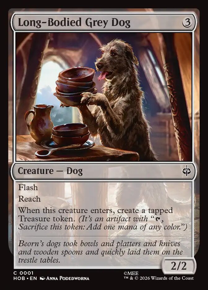 Long-Bodied Grey Dog 1 (The Hobbit) - Foil