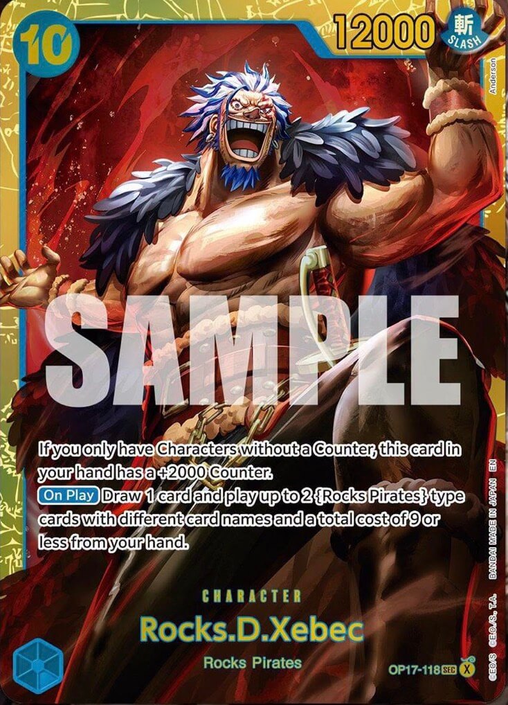 Rocks.D.Xebec OP17-118 (The World's Strongest Warriors) - Foil
