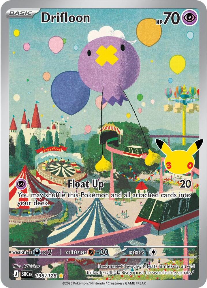 Drifloon 136/128 (ME: 30th Celebration) - Holofoil