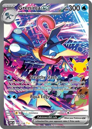 Greninja ex 148/128 (ME: 30th Celebration) - Holofoil