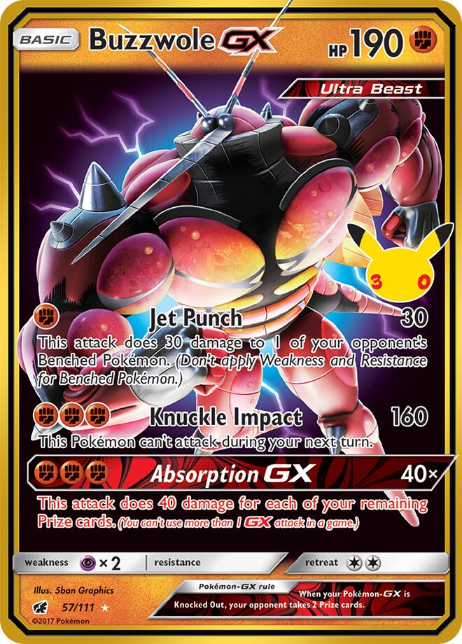 Buzzwole GX 57/111 (ME: 30th Celebration Classic Collection) - Holofoil