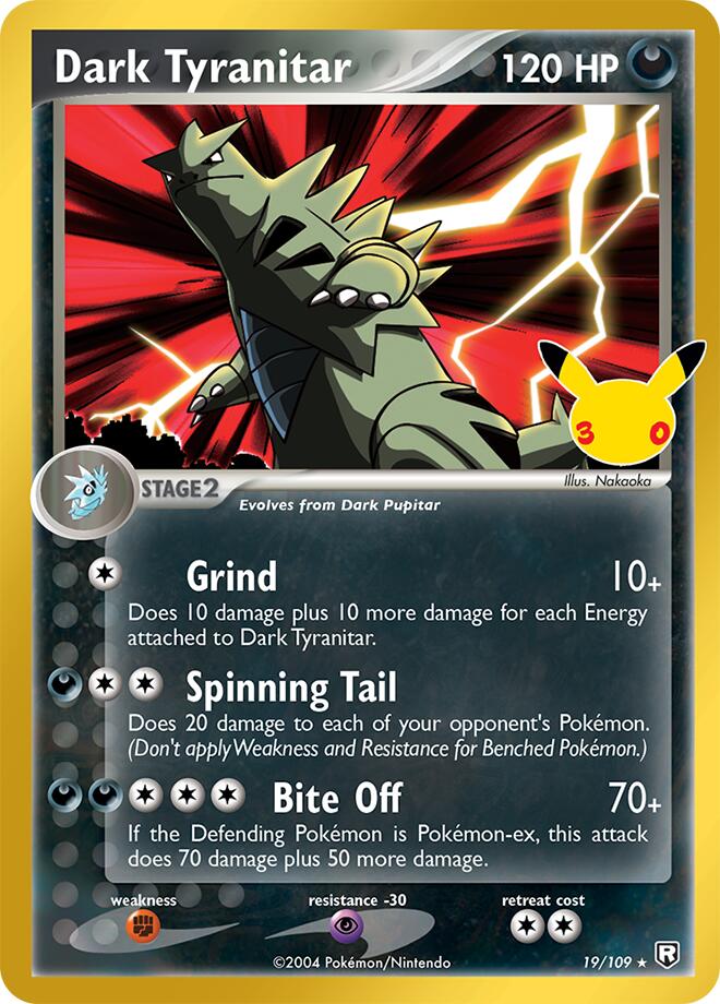 Dark Tyranitar 19/109 (ME: 30th Celebration Classic Collection) - Holofoil