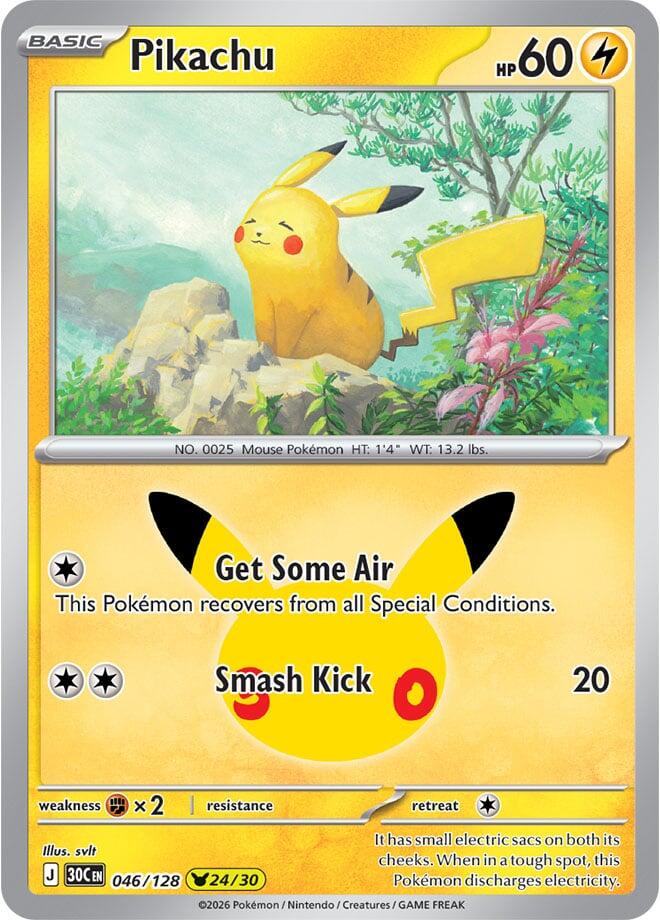 Pikachu 046/128 (ME: 30th Celebration) - Holofoil