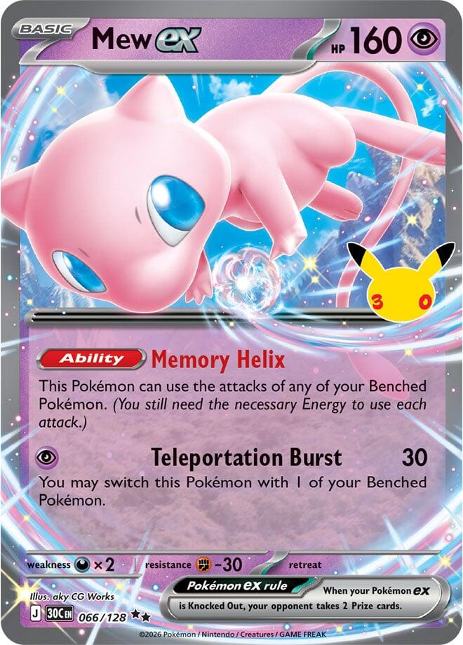 Mew ex 066/128 (ME: 30th Celebration) - Holofoil