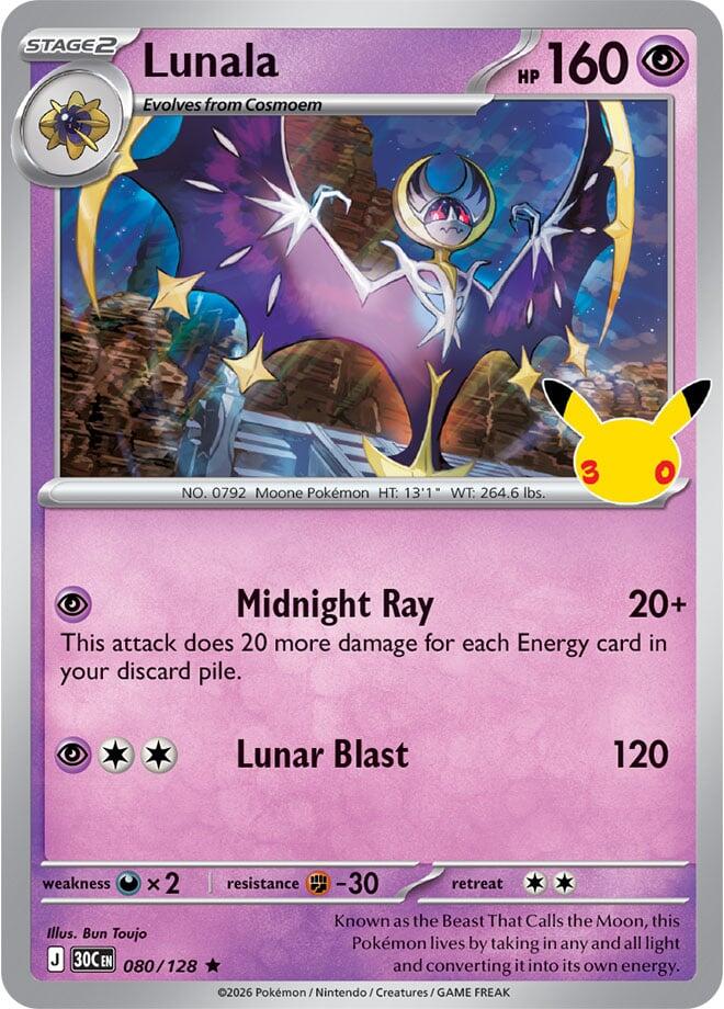 Lunala 080/128 (ME: 30th Celebration) - Holofoil