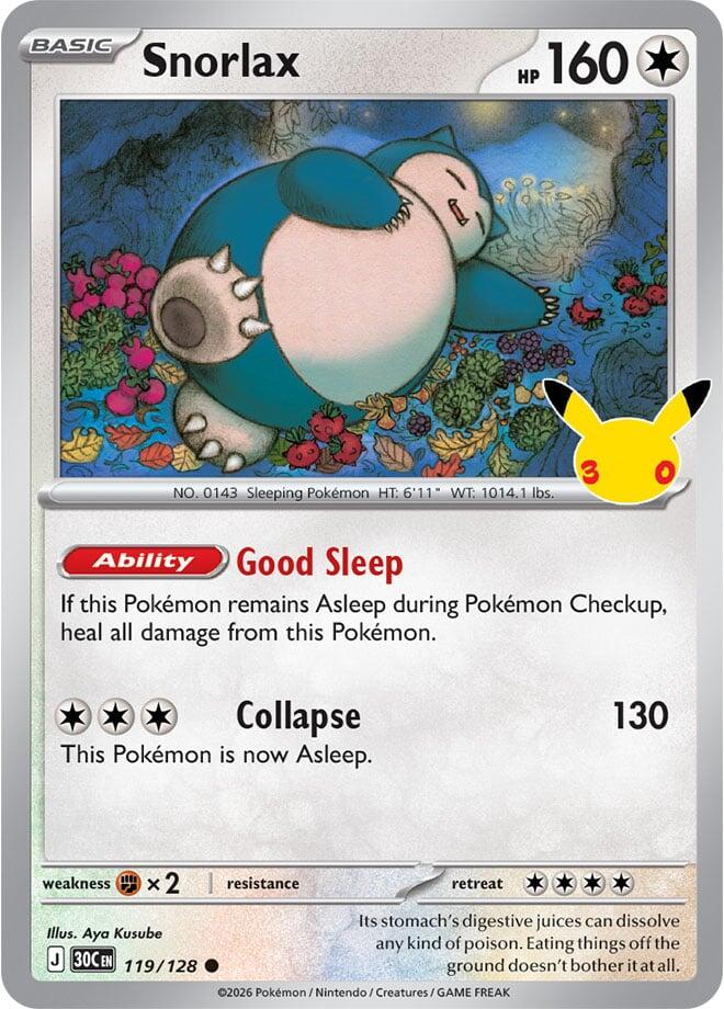 Snorlax 119/128 (ME: 30th Celebration) - Holofoil