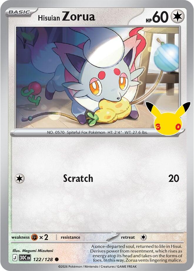 Hisuian Zorua 122/128 (ME: 30th Celebration) - Holofoil