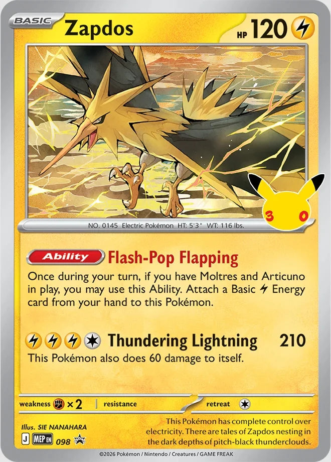 Zapdos 098 (ME: Mega Evolution Promo) - Holofoil