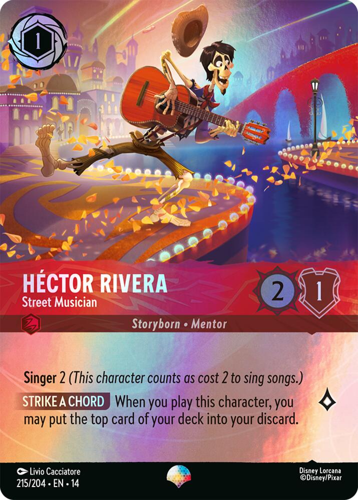 Héctor Rivera, Street Musician 215/204 (Hyperia City) - Rainbow Holofoil