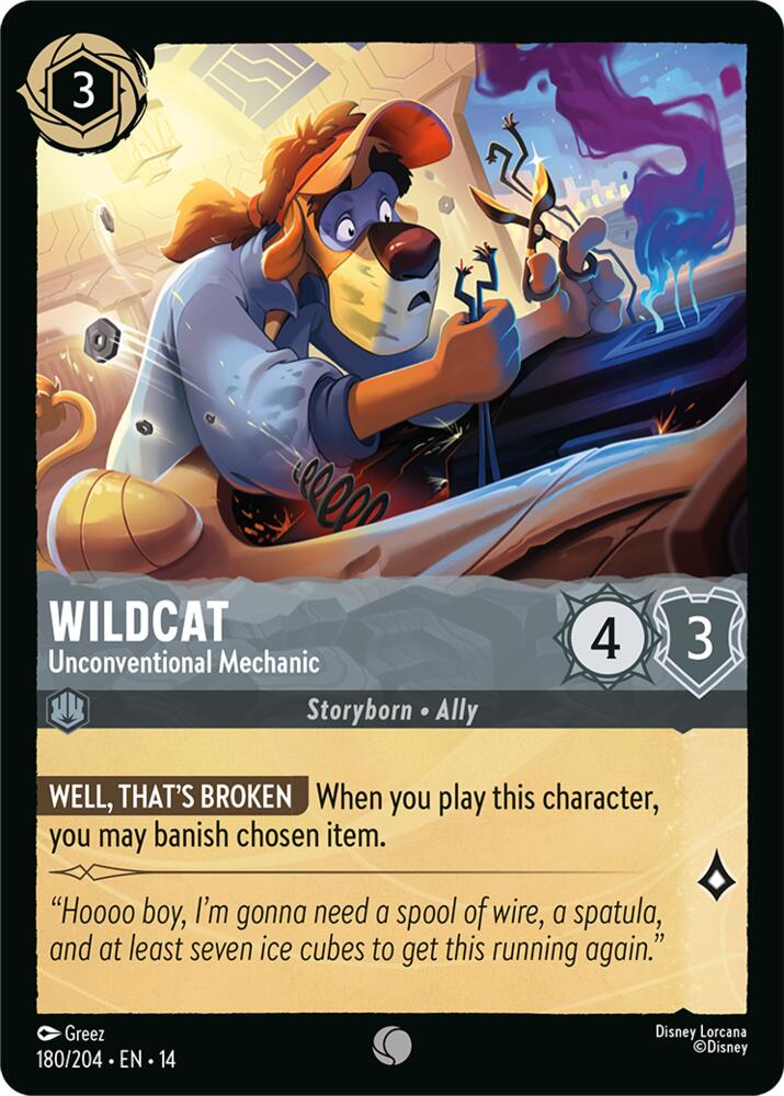 Wildcat, Unconventional Mechanic 180/204 (Hyperia City) - Cold Foil