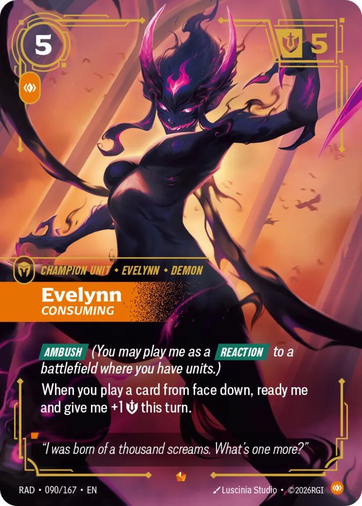 Evelynn - Consuming 090/167 (Radiance) - Foil