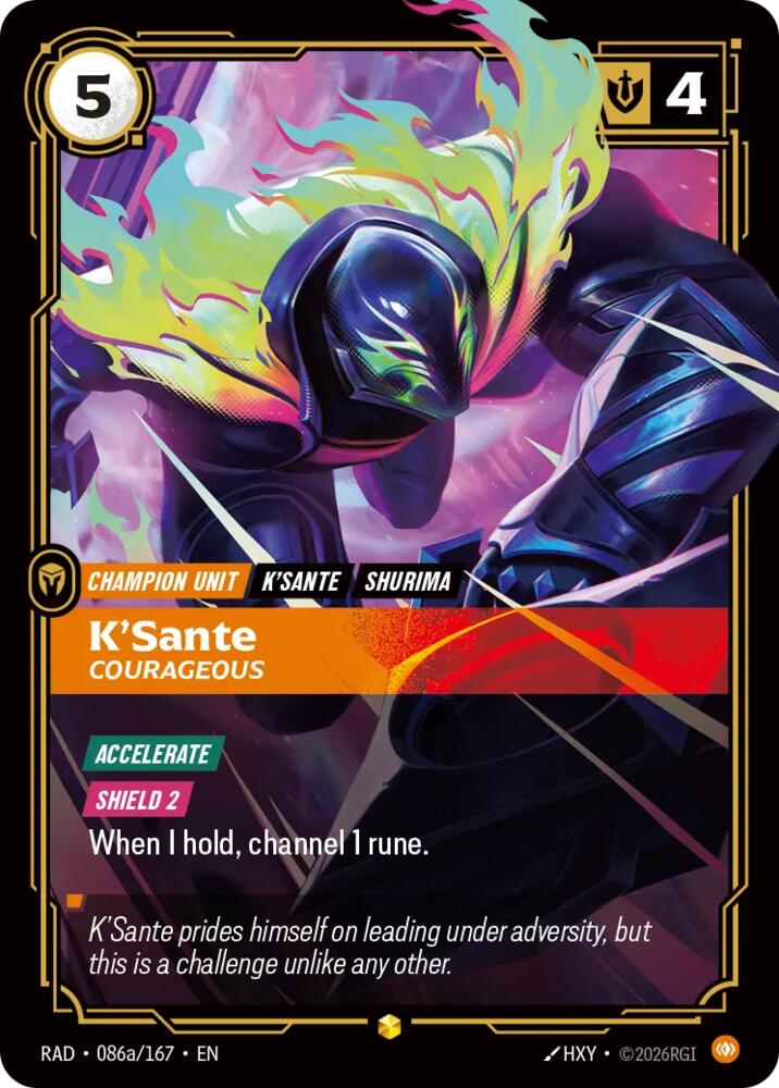 K'Sante - Courageous 086a/167 (Radiance) - Foil